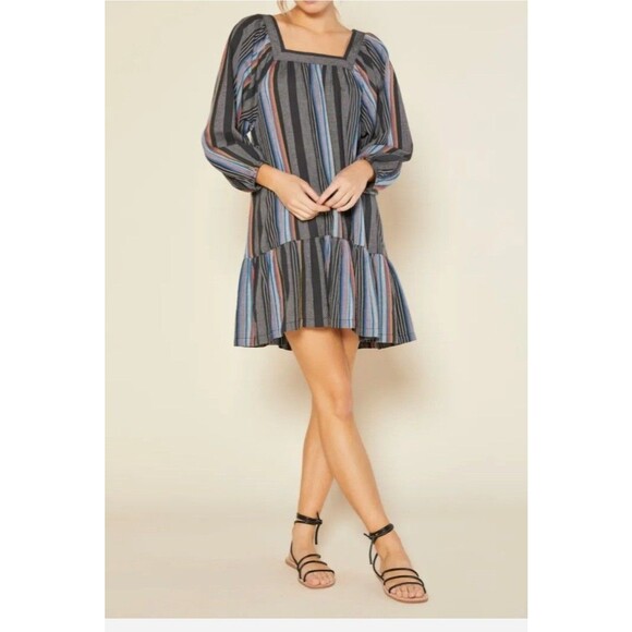 Outerknown Dresses & Skirts - Outerknown Dress Womens Size S Miro Slouchy Sleeve Organic Cotton Multicolor